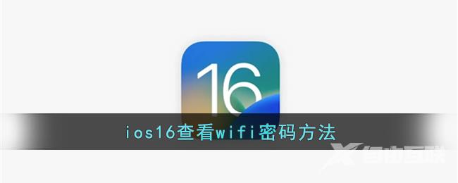 ios16查看wifi密码方法